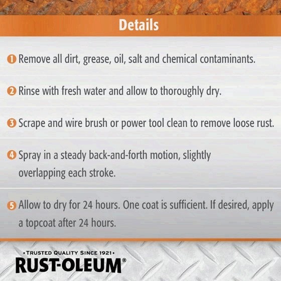 6 PACK Rust-Oleum Stops Rust, Rust Reformer Flat Spray Paint- 215215, 10.25 oz