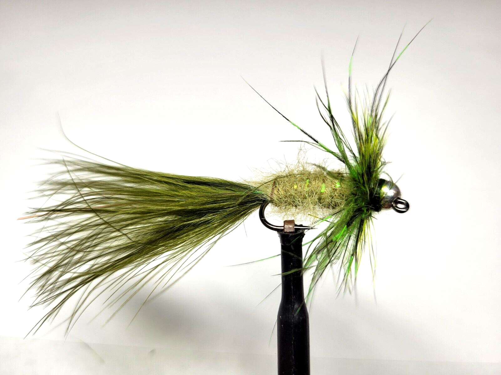 BUGGY CHENILLE - OLIVE - Small 2mm - 5 Yd. pc. - Fly & Jig Tying Material - NEW!