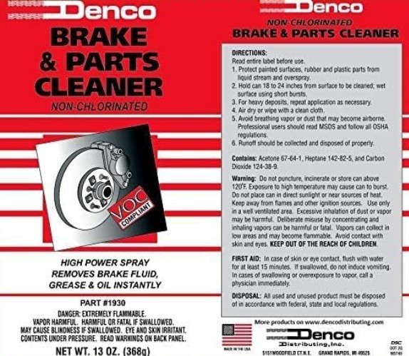 Non-Chlorinated Brake Cleaner Spray - Pack of 6
