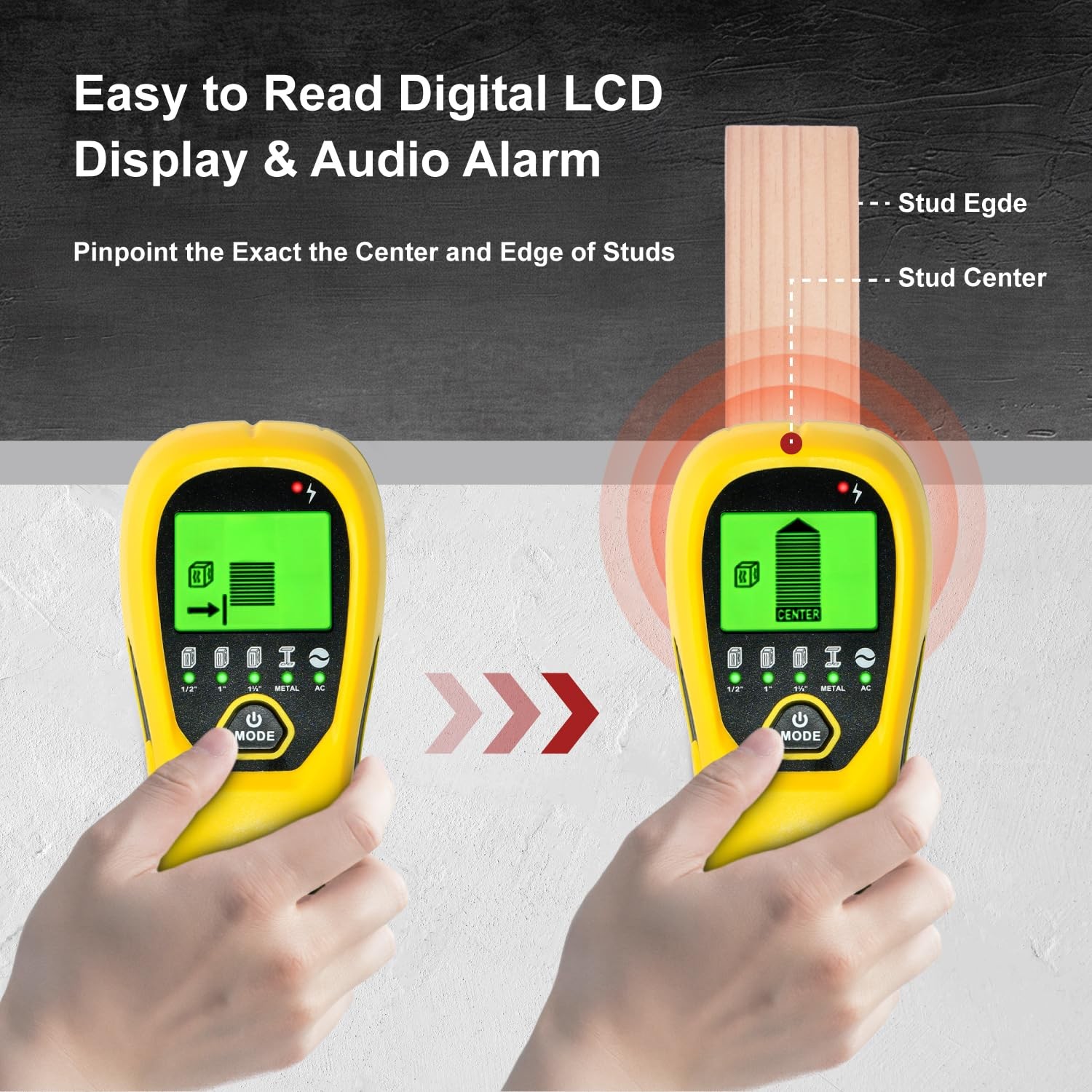 Multi-Surface Stud Detector | 5-in-1 Wall Scanner with HD LCD & Precision Sensor