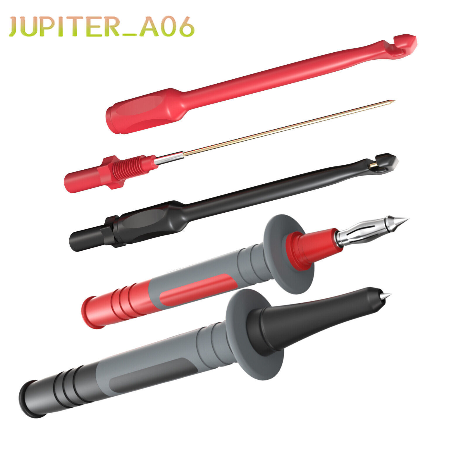 25PCS Silicone Multimeter Test Leads Kit with Replaceable Wire Piercing Probes