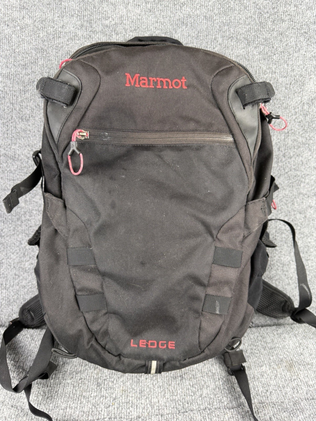 Marmot Ledge Black Red Backpack 28L Hiking Outdoor Travel Laptop Bag