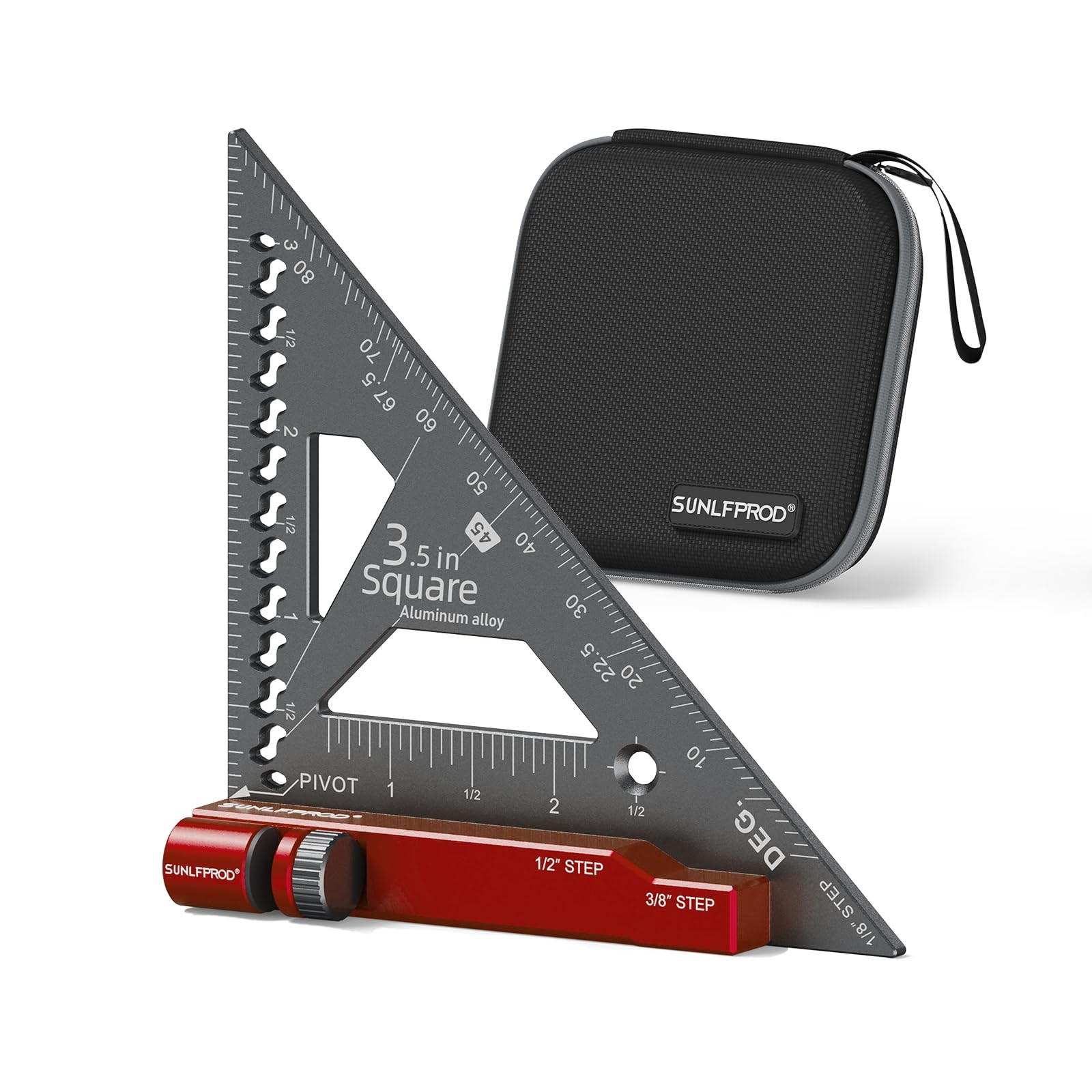 Mini Square Woodworking Tool with Flip-Stop 90 Degree Small Square Precision ...