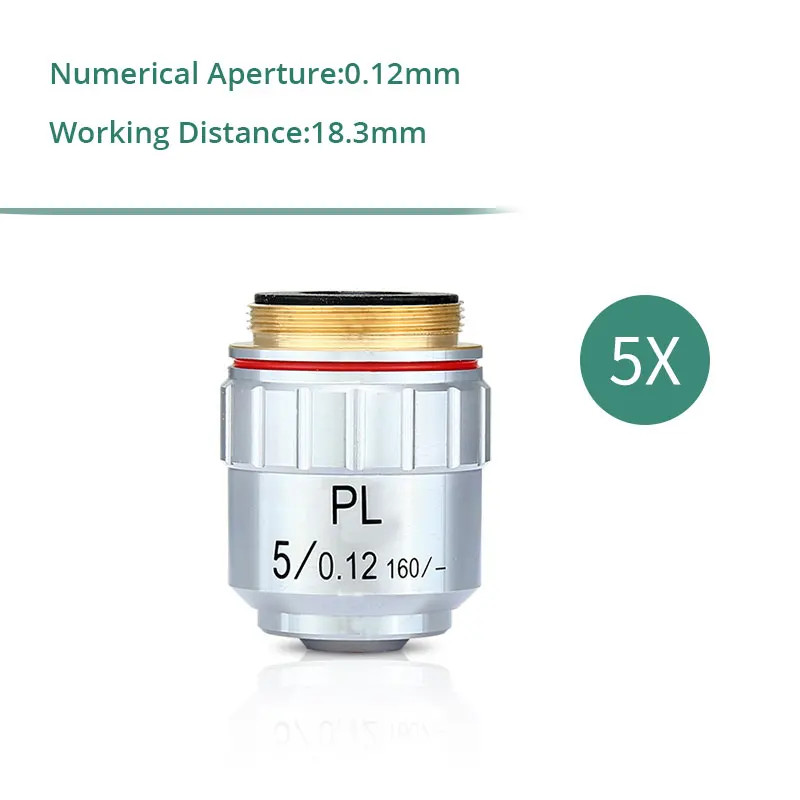 PL L 5X Long Working Distance Plan Achromatic Metallurgical Objective Lens20.2mm