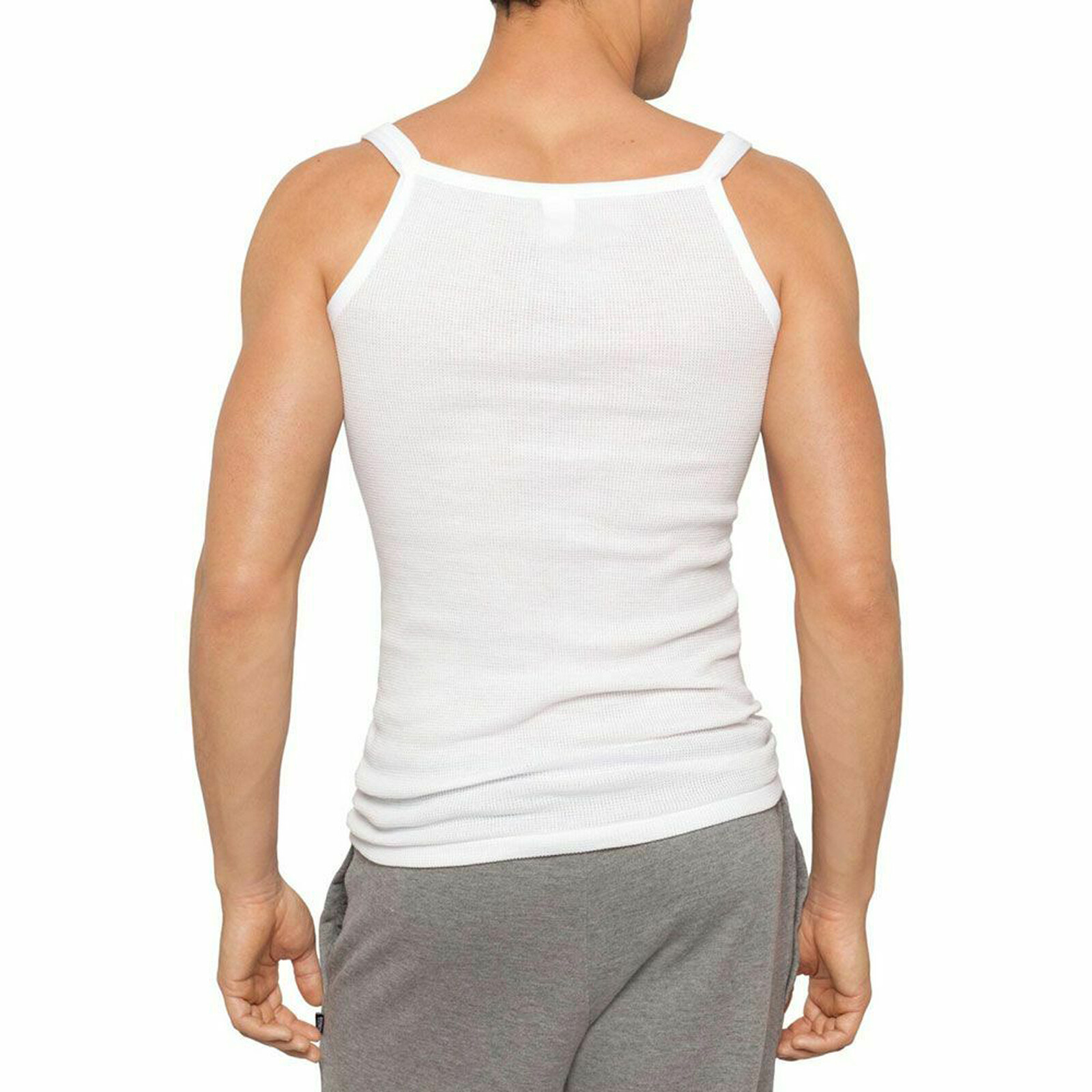Holeproof All Season Waffle Knit Men Athletic Singlet Tank Top Undergarment Vest