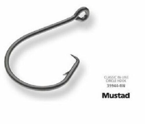 MUSTAD CIRCLE HOOK-39944-BN-3/0 SIZE-50PACK - CIRCLE HOOK-POINT BENT IN-3/0 SIZE