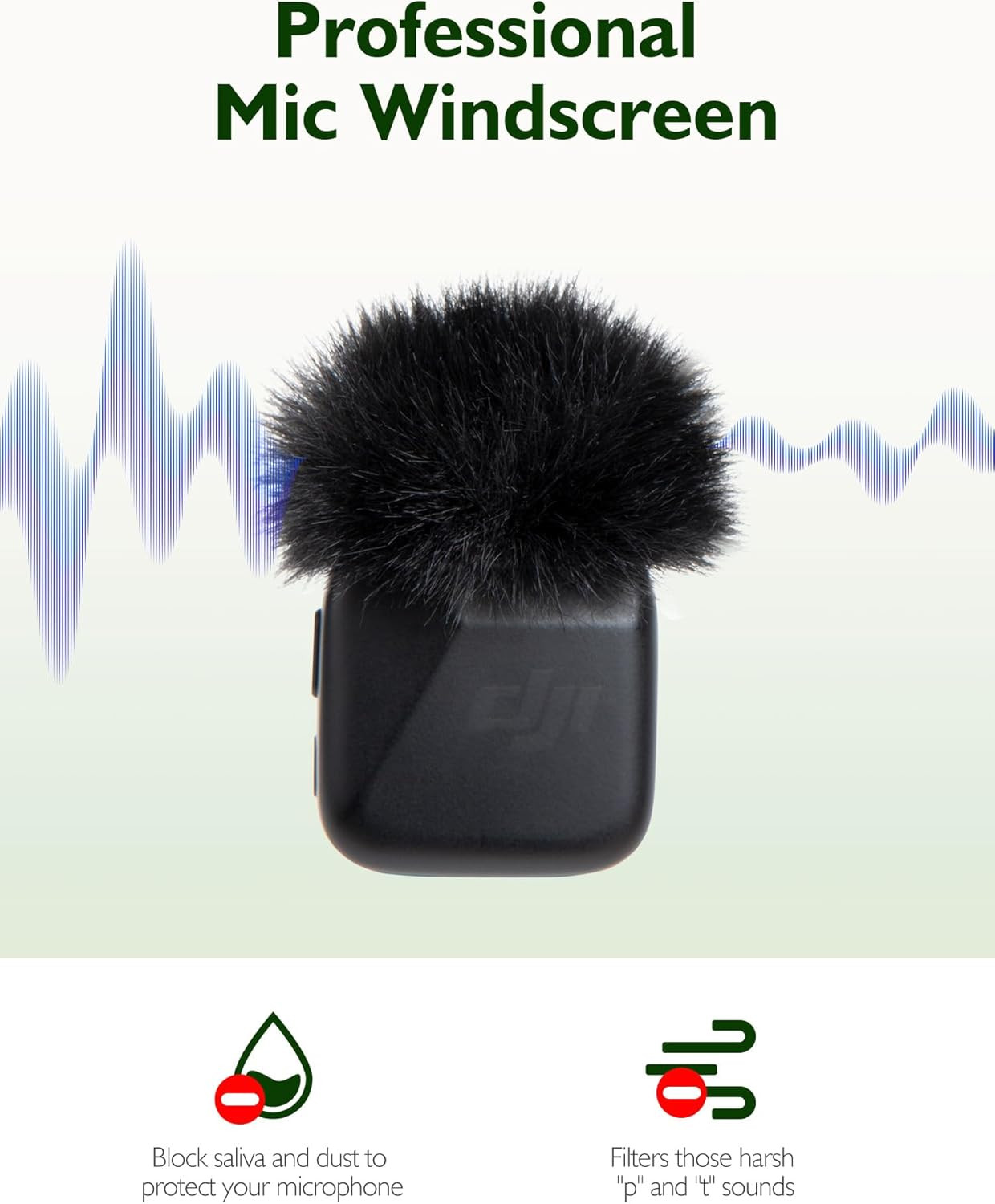 4*Pcs Furry Mic Windscreen for DJI Mic Mini - Mic Wind Muff Suitable for DJI Min