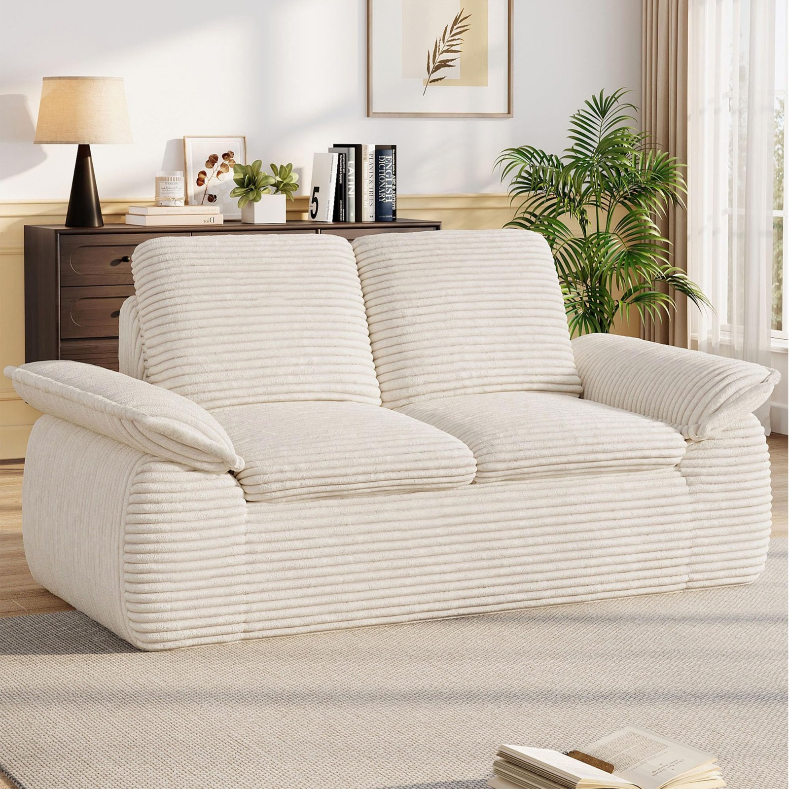 71" Cloud Boneless Couch, Loveseat Sofa with Deep Seat Memory Foam, Small 2 Seat