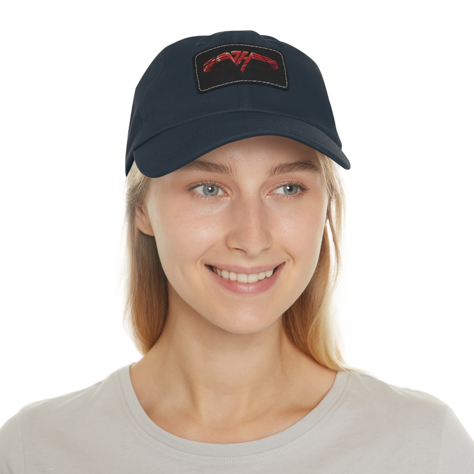 Rare! Van Halen-Inspired 1984 Tour Dad Hat w/ Leather Patch - Adjustable