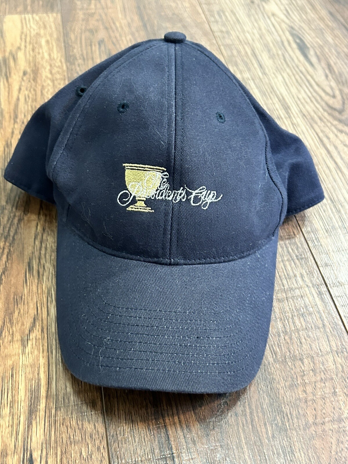 Nike Golf The President Cup Navy Blue Hat Cap PGA Hook And Loop Adjustable