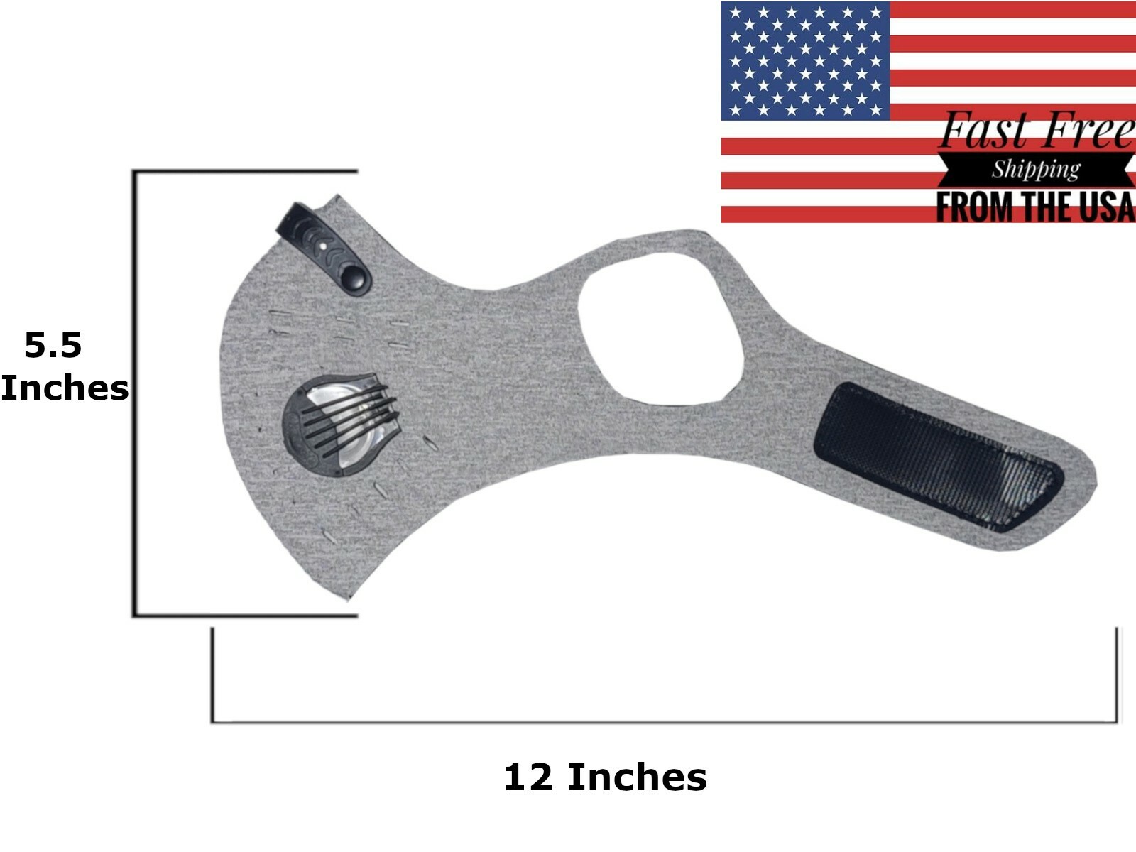 Riding Cycling Face Mask With 1 Active Carbon Filter. Washable