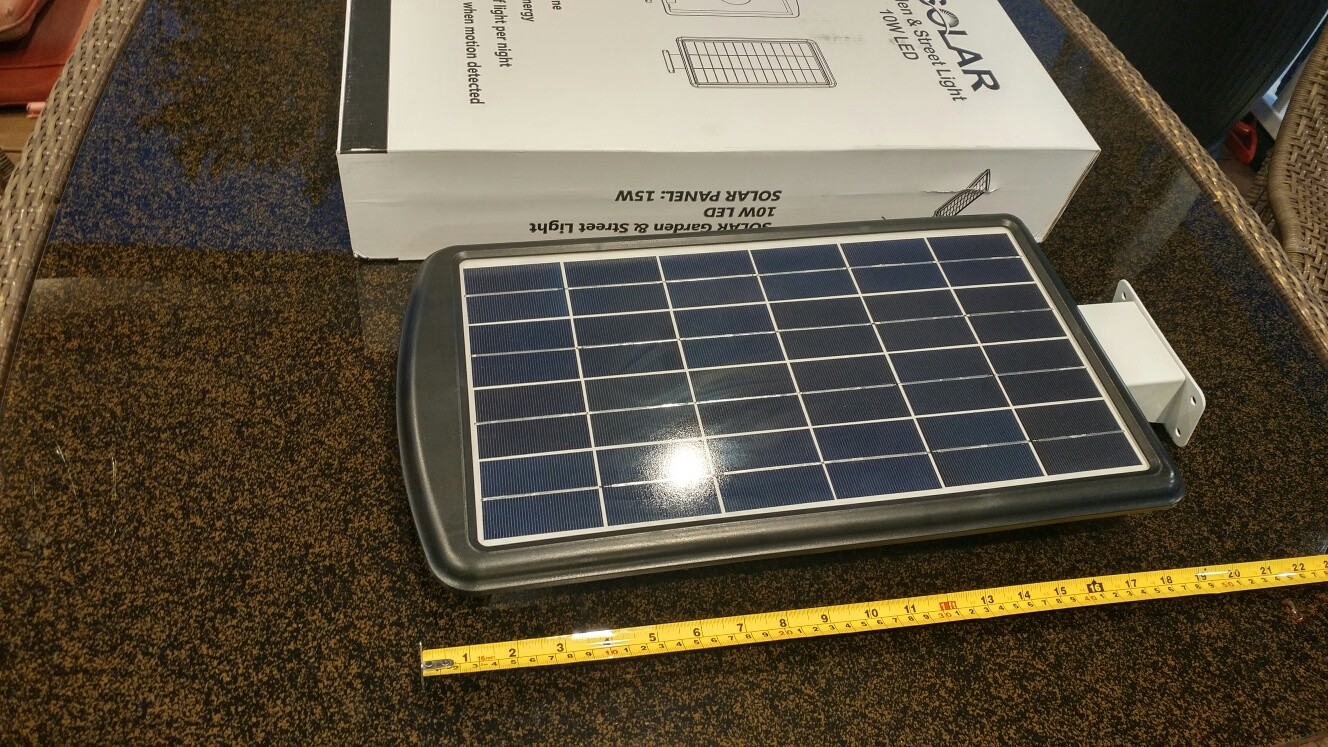 Solar Street Light 10 watt ( 15 watt Solar Panel ) Powerful, Easy to Install