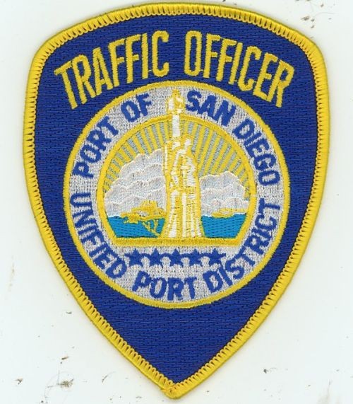 CALIFORNIA CA SAN DIEGO PORT TRAFFIC OFFICER NICE SHOULDER PATCH POLICE SHERIFF