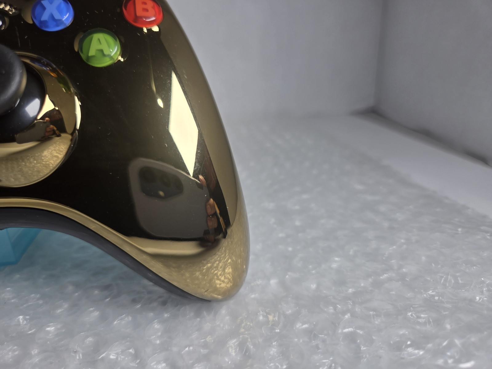 Microsoft Xbox 360 Wireless Controller Chrome Gold elite Tested Clean New Sticks