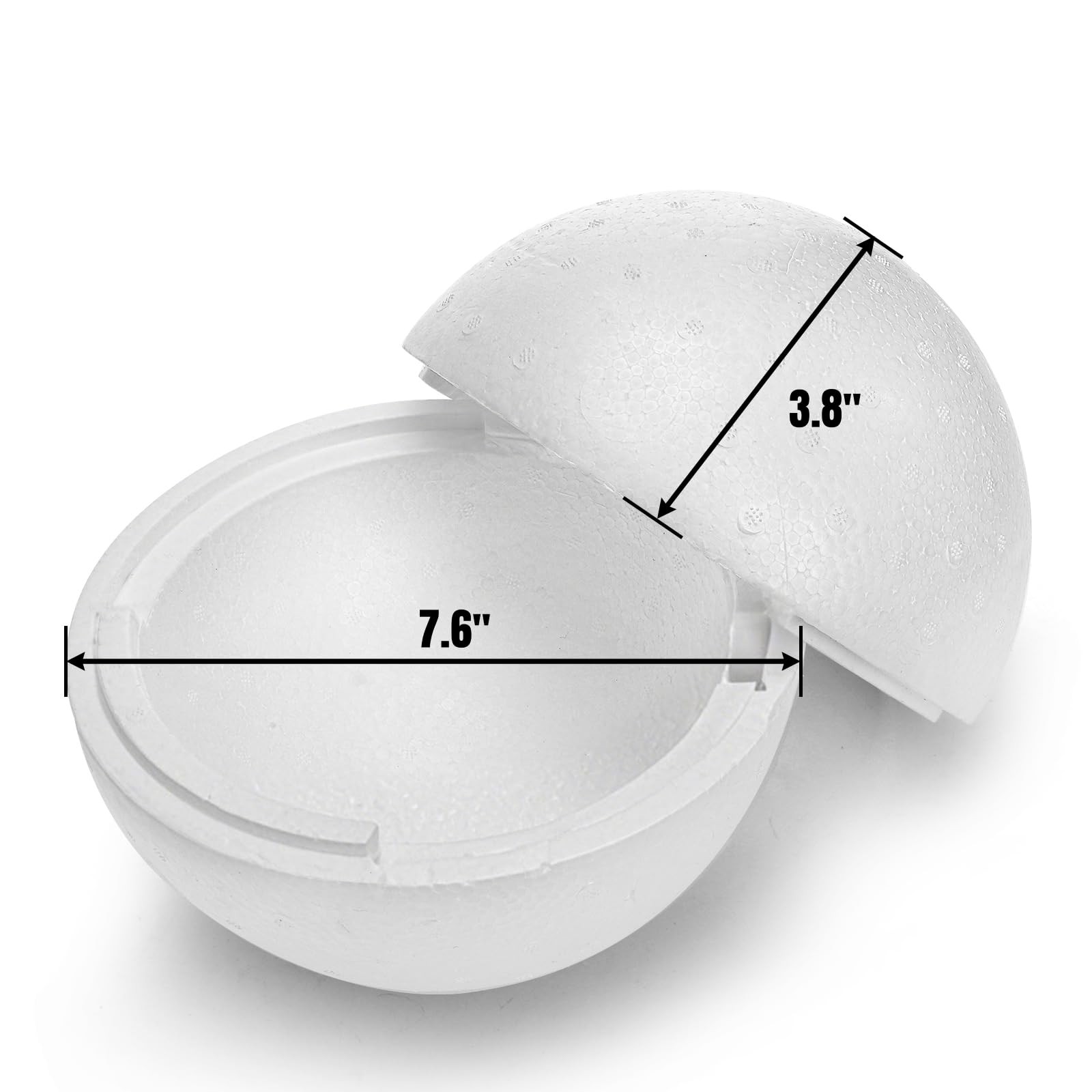 4 Pack Styrofoam Half Sphere Large Hollow Half Ball DIY Crafts White Foam Dome