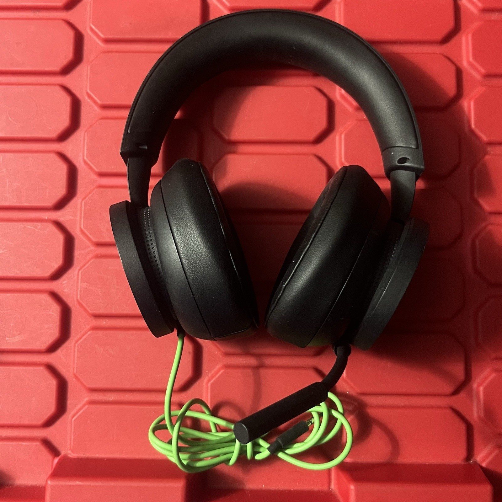 Microsoft Xbox Headset With Mic Black And Green Pre Owned Untested