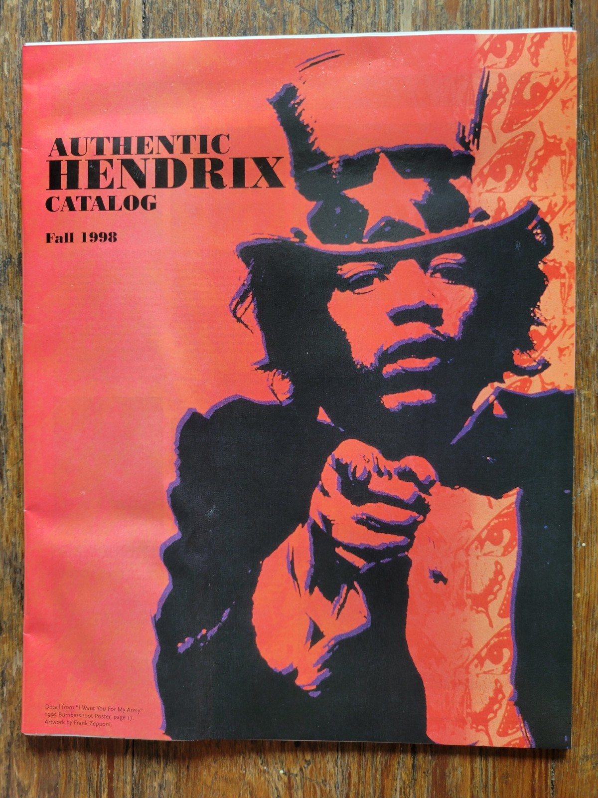 AUTHENTIC HENDRIX CATALOG, Fall 1998, 24 PAGES,  W/order Form, Great Shape