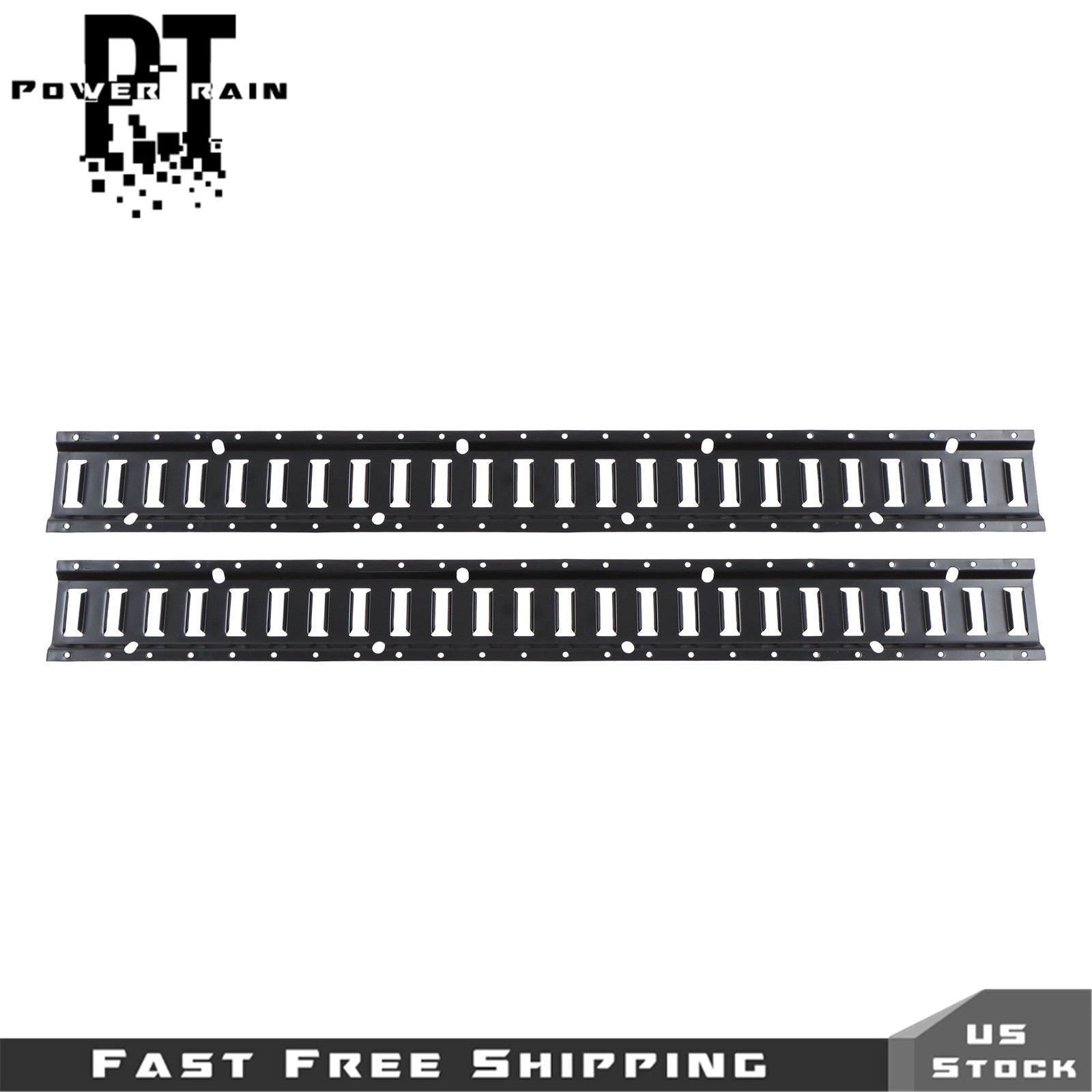For Cargo Trailers Power Coated E-Tracks 2 Pack 4' E Tie Down Rail Kit