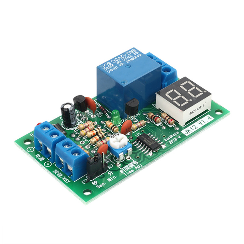 12V Time Delay Relay Real-time Countdown Display Lighting Delay Control