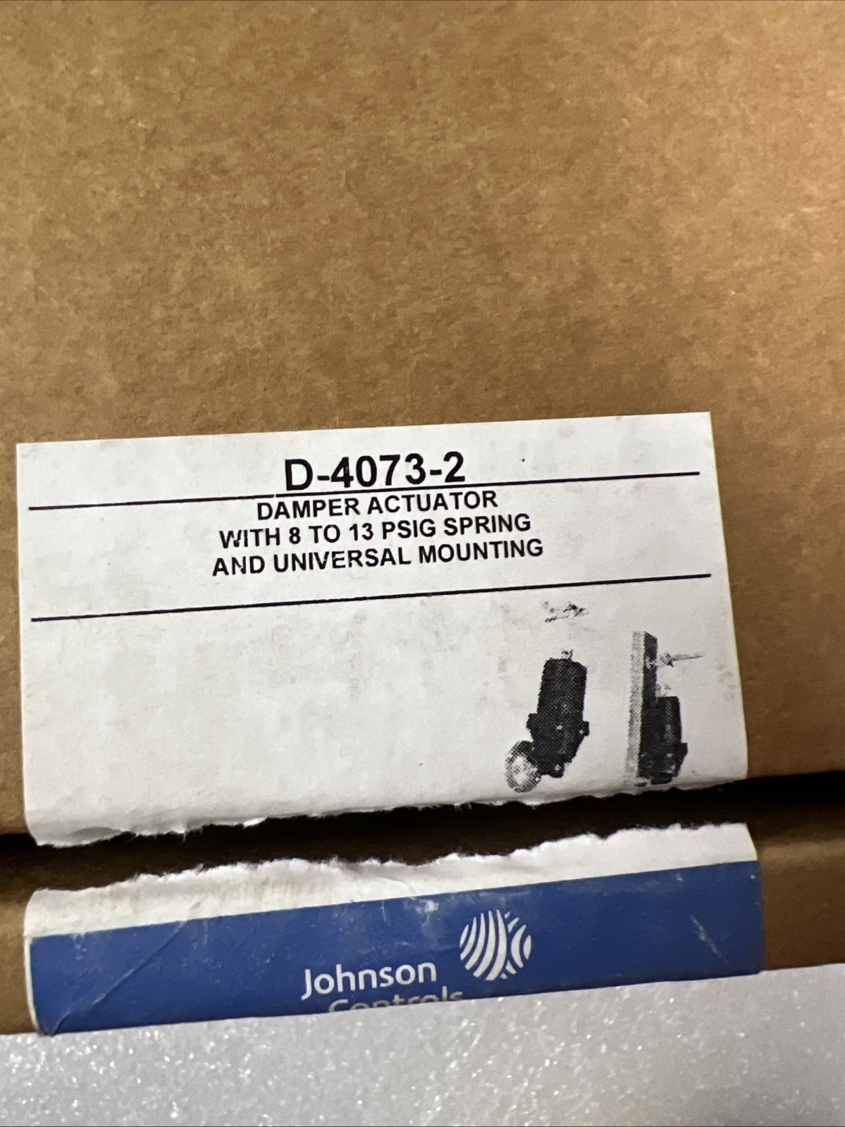 Johnson Controls D-4073-2 - Pneumatic Piston Damper Actuator 8-13 psi