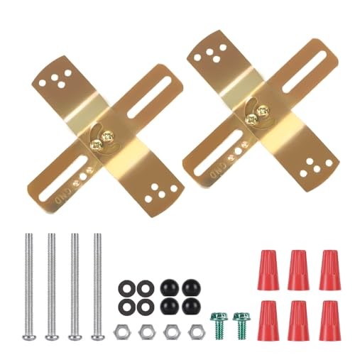 Light Fixture Mounting Brackets, Adjustable Mounting Plates for 4" J-Box,