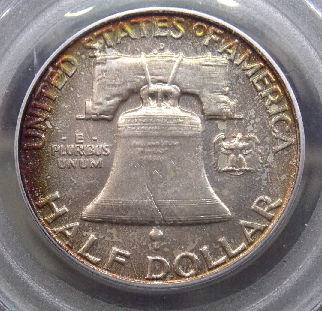 1958 "D" Franklin Half Dollar 50c PCGS MS65 FBL #733 Full Bell Lines ECC&C, Inc.