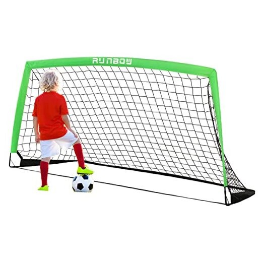 6x4 FT Kids Soccer Goal with Carry Bag, Portable Folding Green 6x4 FT, 1 Pack