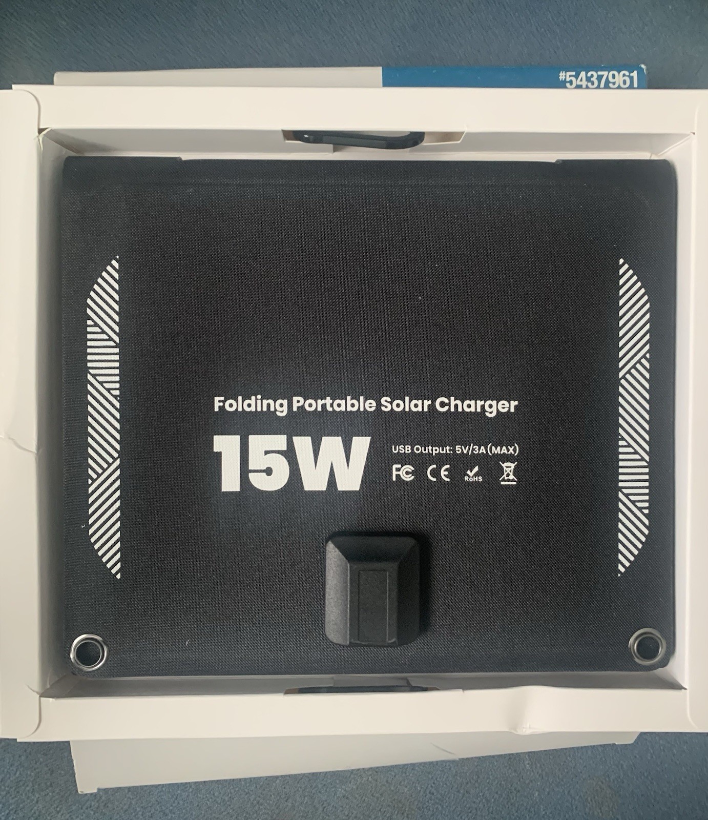 Portable Solar 15 Watts and Q 10000mAh Power Bank, Slim Portable Charger