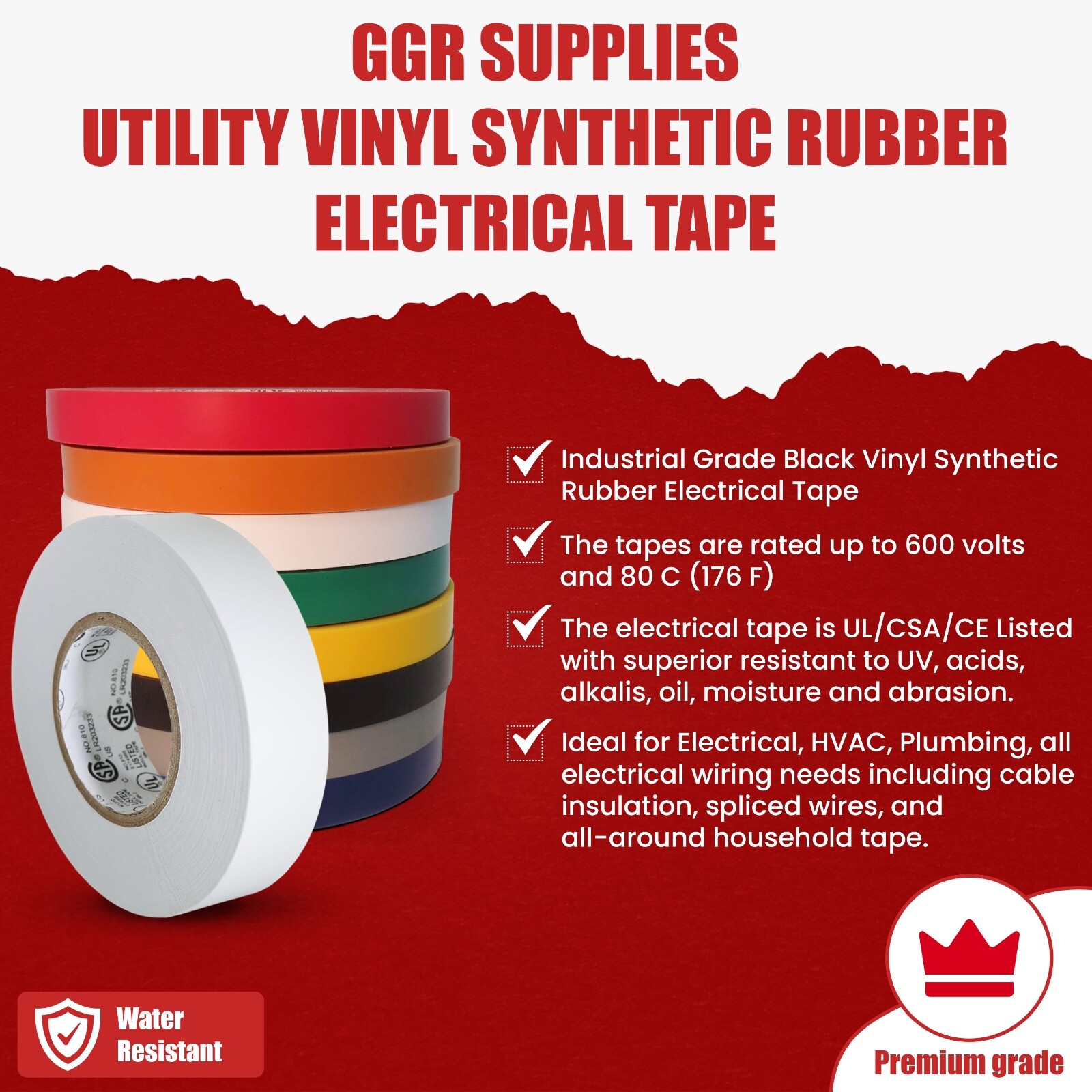 TapesSupply 100 ROLLS BLUE ELECTRICAL TAPE 3/4" X 66 FT (FULL CASE)
