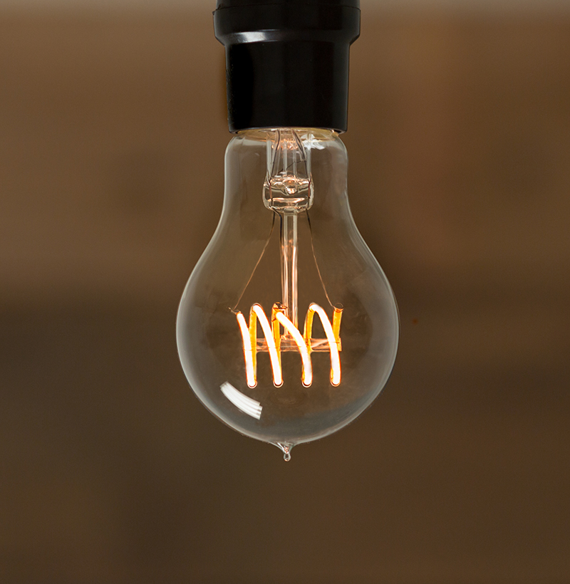 LED Edison Bulb - A19 - ANTIQUE LOOP CURVED FILAMENT- Vintage Style -  776514