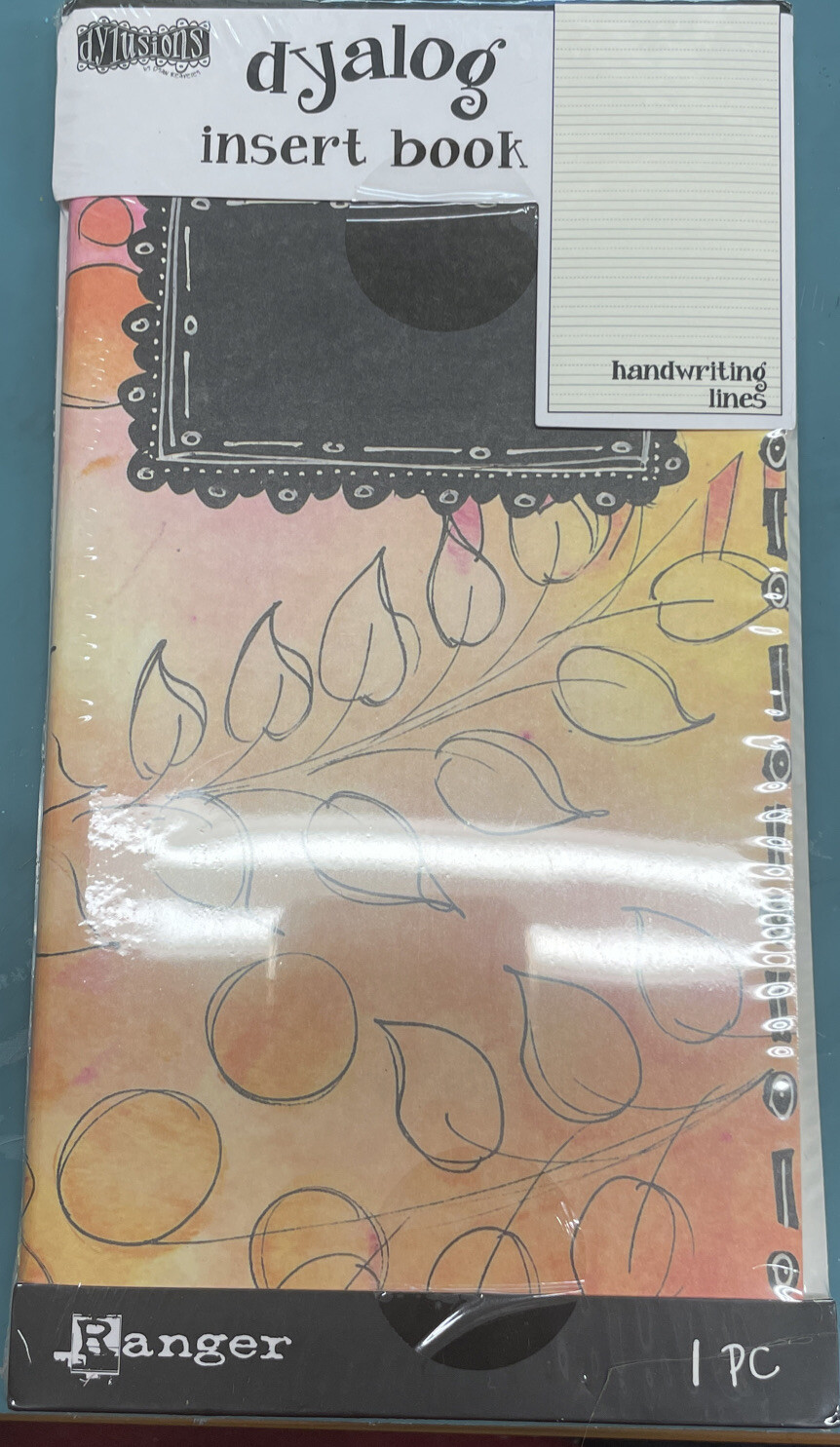 Dyan Reaveley's Dylusions Dyalog Insert Book 4.375"X8.25" Handwriting Lines