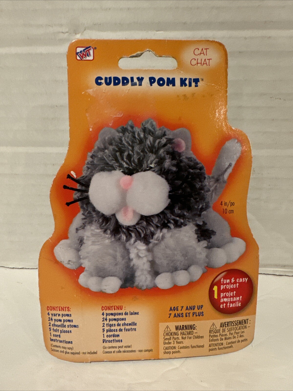 Westrim Crafts Cat Cuddly Pom Pom Kit 4" 10cm Arts