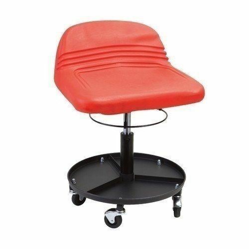 Red Hydraulic Shop Seat Adjustable Garage Stool Work Chair Mechanic Tool Tray