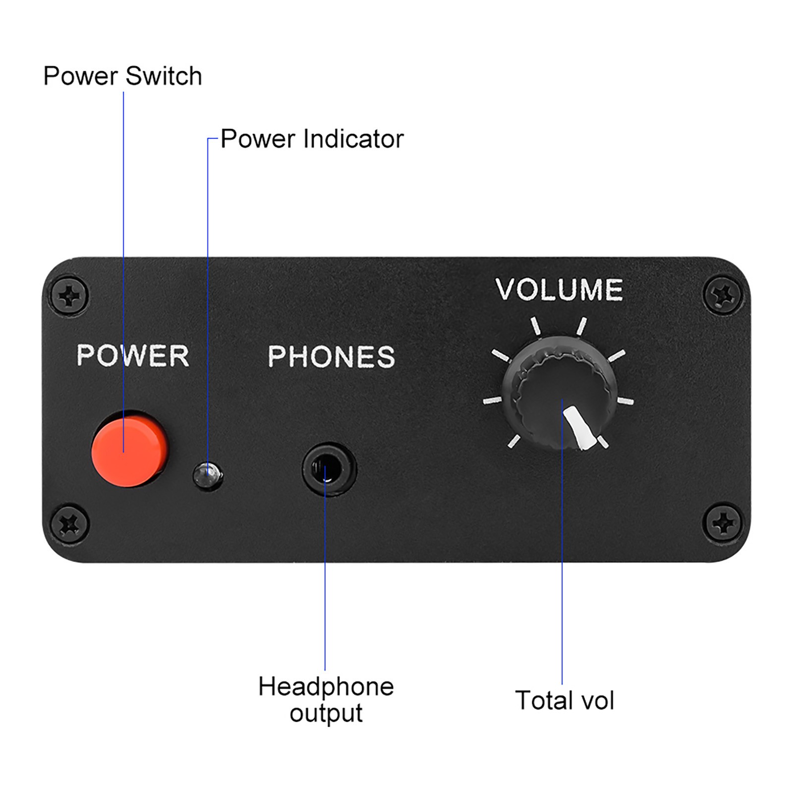 DC 9-19V Stereo Preamplifier Headphone Amplifier NE5532 With 3.5mm Input Output