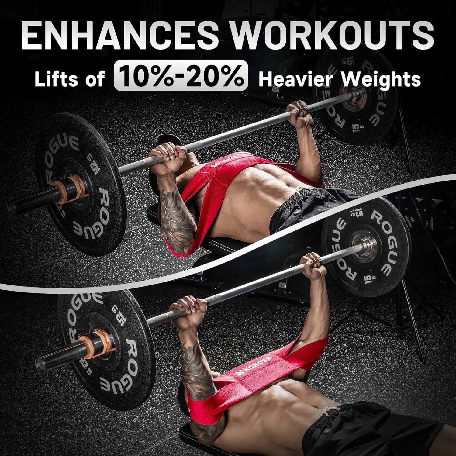 Bench Press Band for Men and Women, Weight Lifting Bench Press Band, Push Up ...