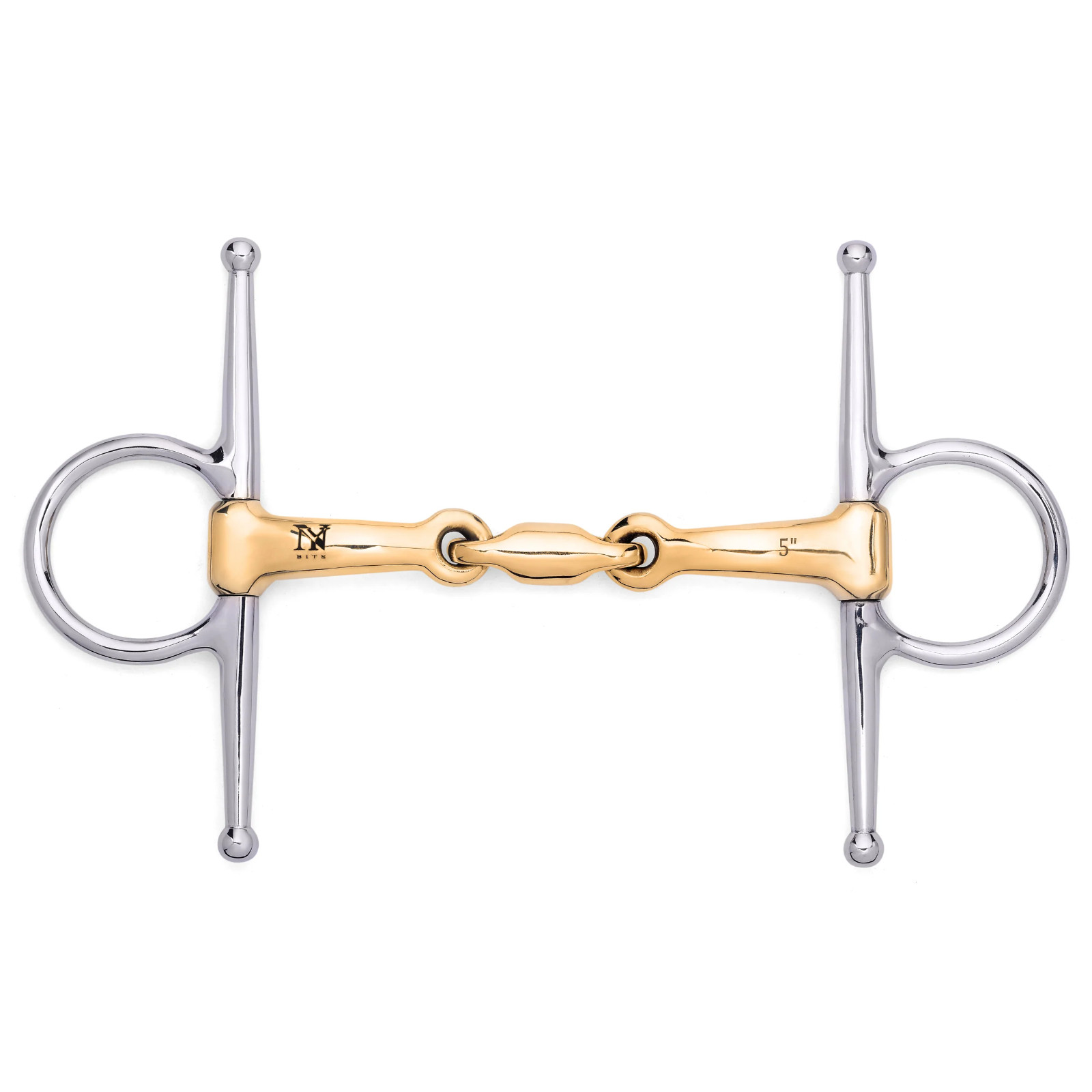 NY Tack Full Cheek German Silver Snaffle Jointed Lozenge Snaffle Horse Bit