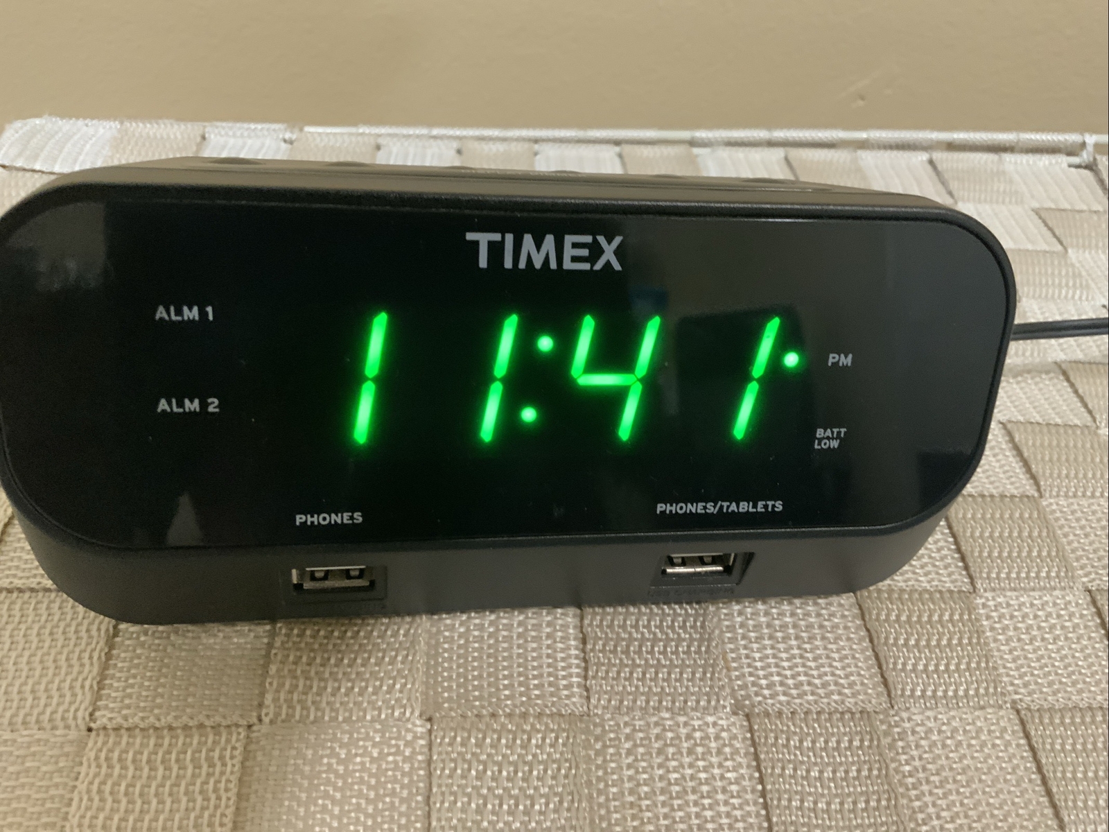 Timex Model T129 Dual Alarm Clock