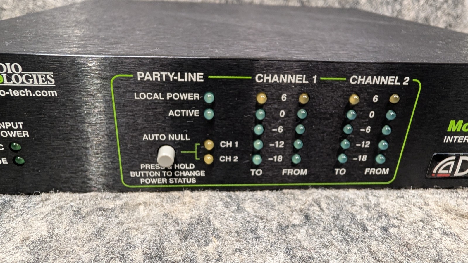 Studio Technologies Model 45DR Dante Intercom Interface with Rack Mount Kit