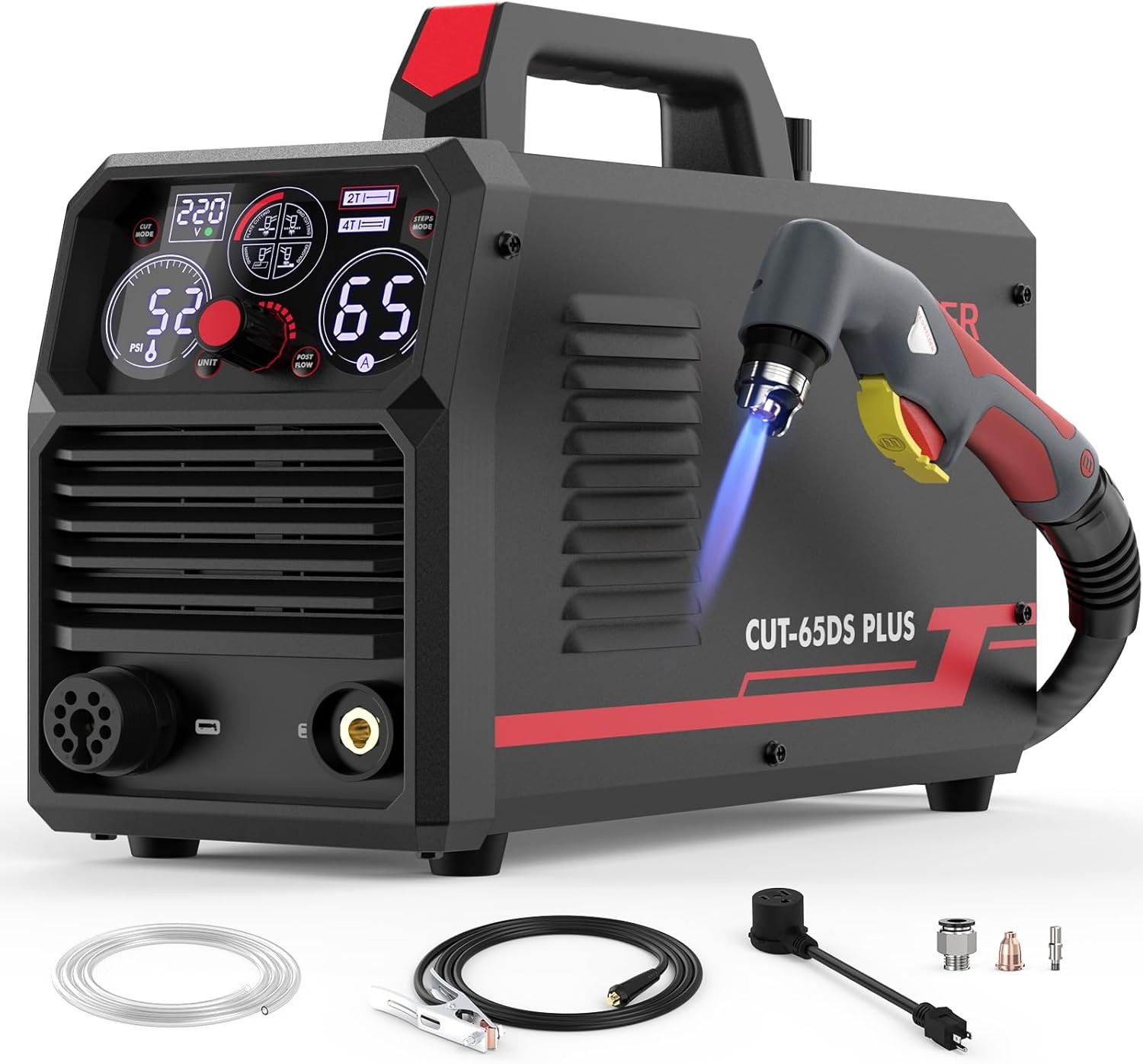 65Amp Plasma Cutter 110V/220V Dual Voltage Non-High Frequency Pilot Arc CUT-65