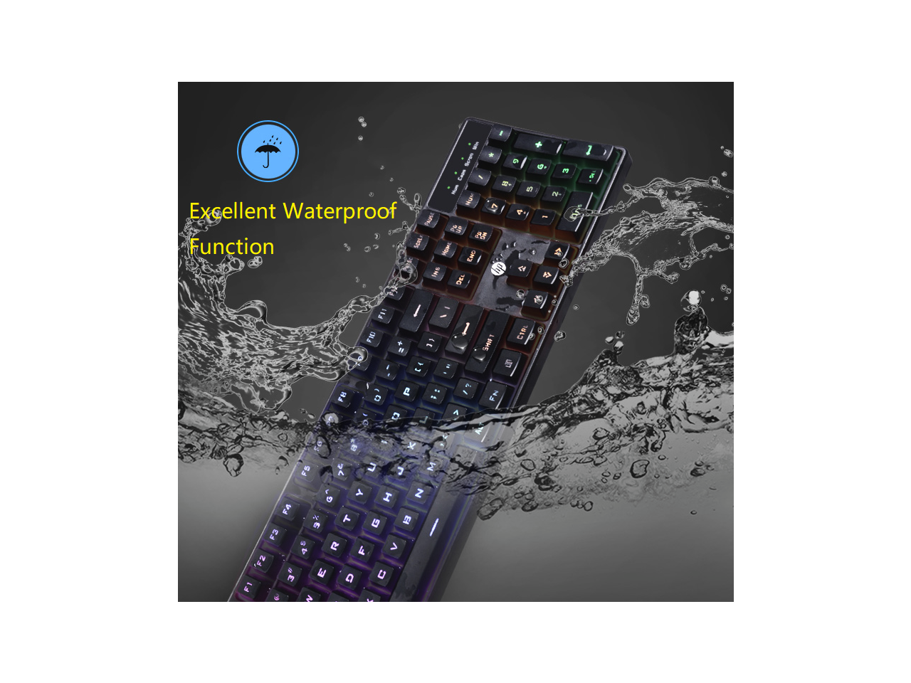 HP K300 wired gaming keyboard membrane backlit English