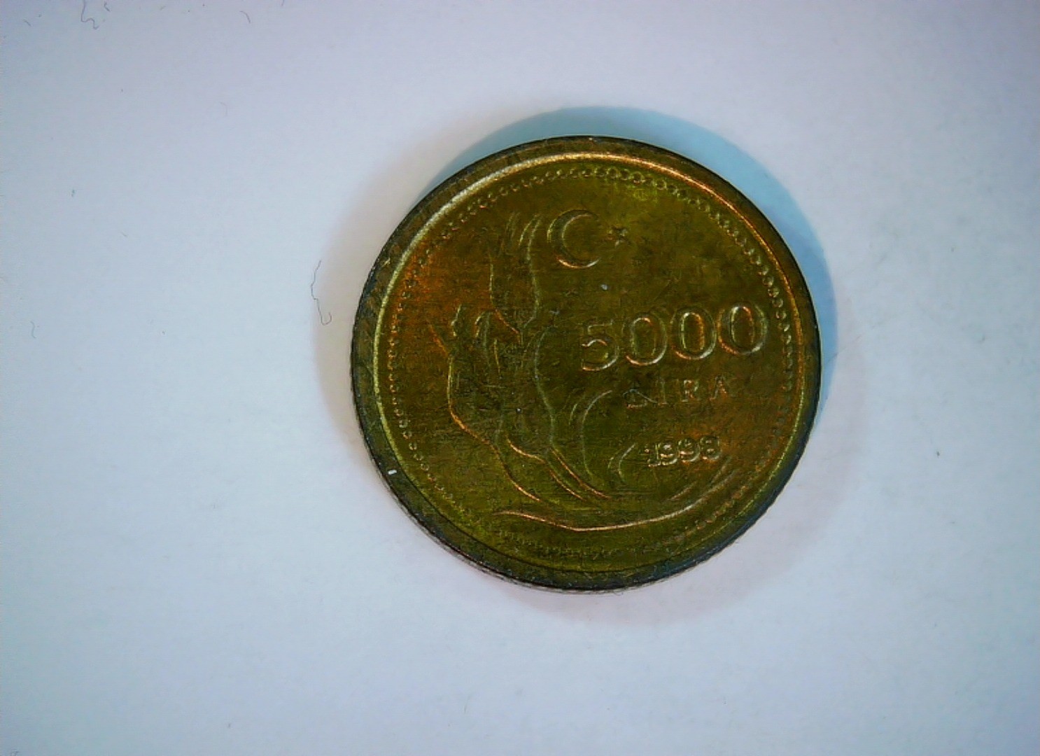 Turkey 1998 5000 Lira Turkish Lira (Atatürk portrait) 5000 Lira Coin