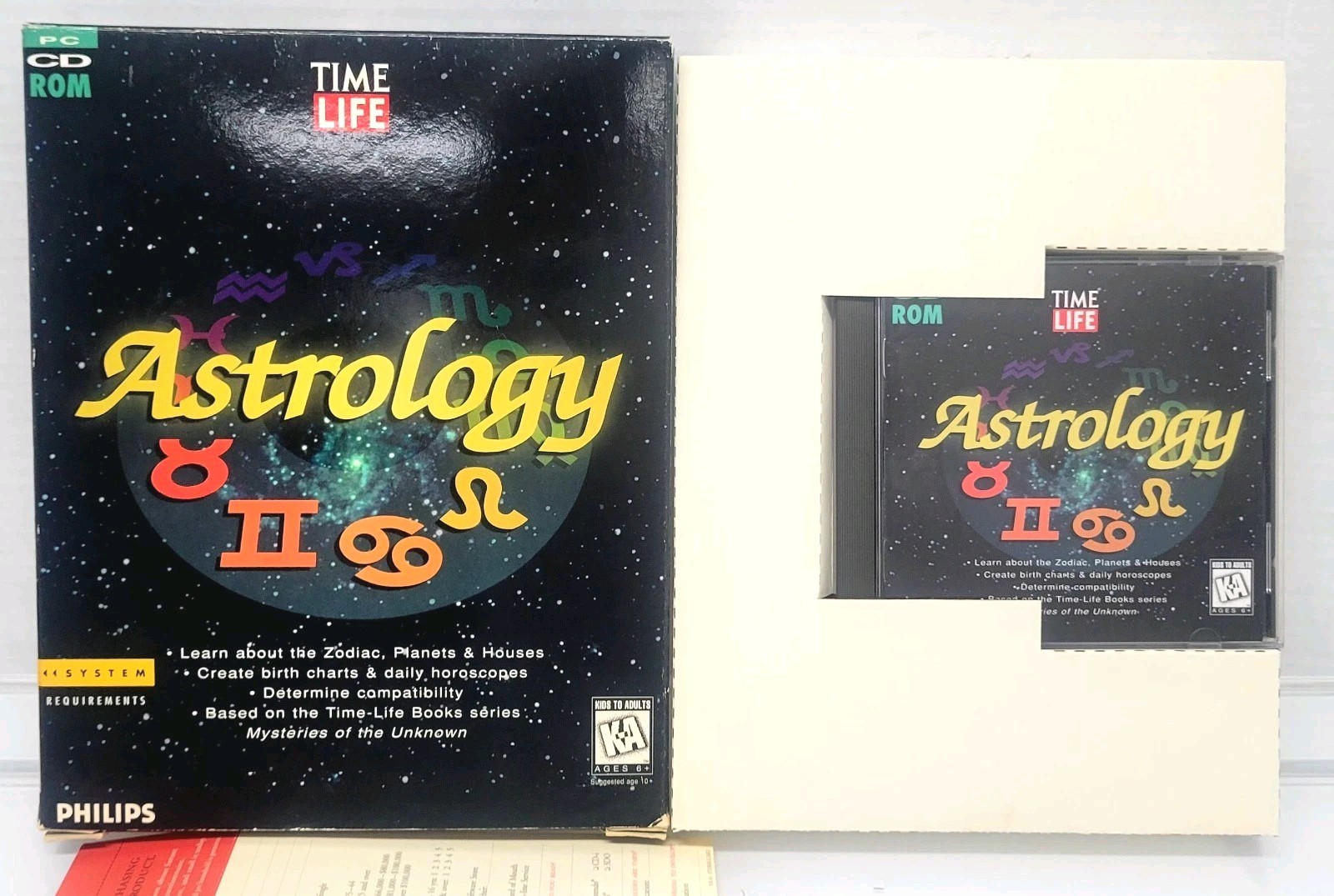 ASTROLOGY PC CD-1 Interactive Disc - Unknown Mysteries Time Life PHILLIPS Boxed