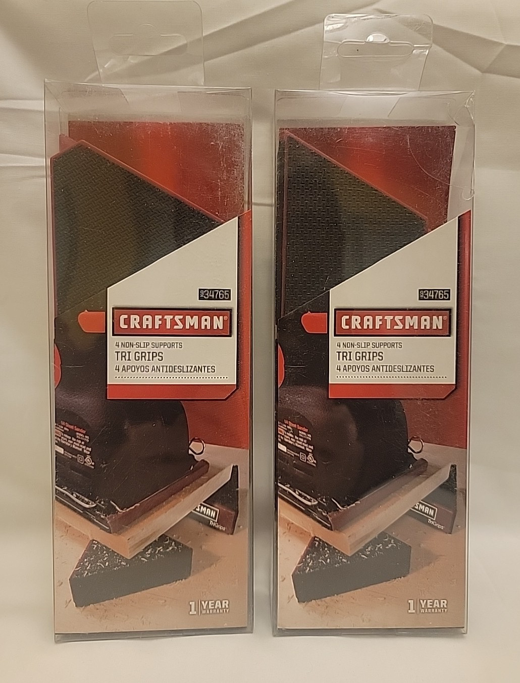 Craftsman Tri Grips 4 Pack Non-Slip Work Supports #34765 Lot of 2 NIP