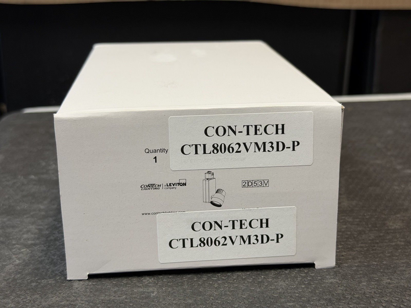 CON-TECH CTL8062VM3D-P 14W MINI LED TRACK LIGHT FIXTURE 3000K DIMMING WHITE VERT