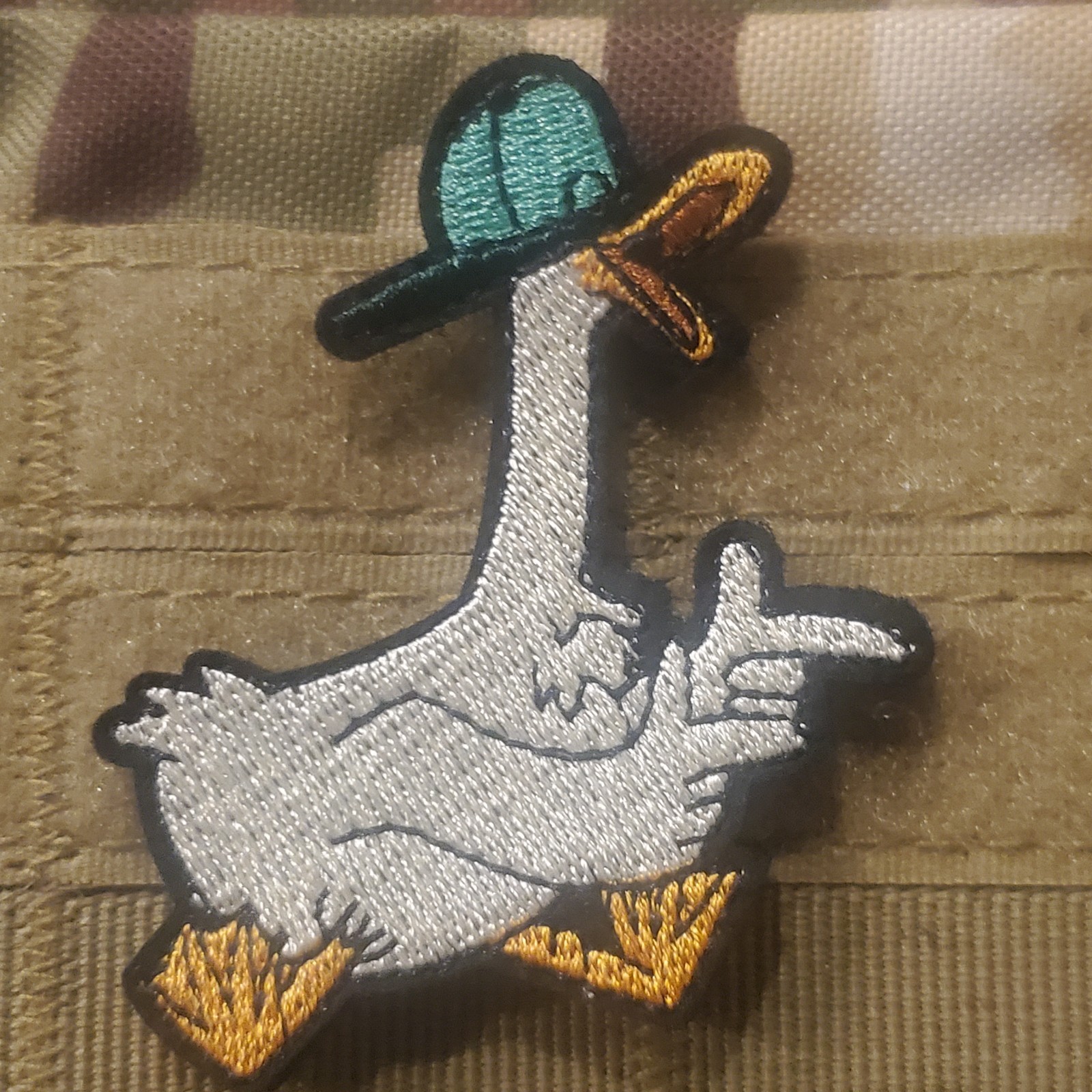 PEW PEW GOOSE Tactical Morale Patch Hook and Loop