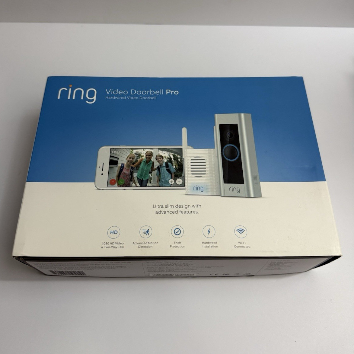 Ring Video Doorbell Pro Hardwired Wi-Fi Alexa Chime 160° Silver/Black