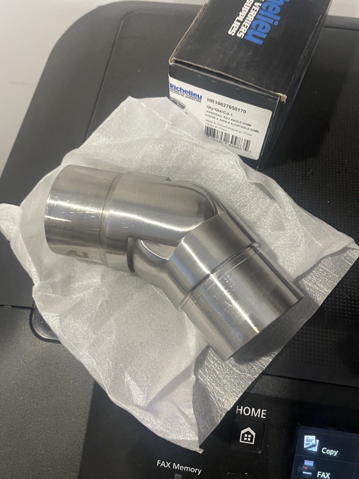 Adjustable Angle for Round handrail size ø 50 mm