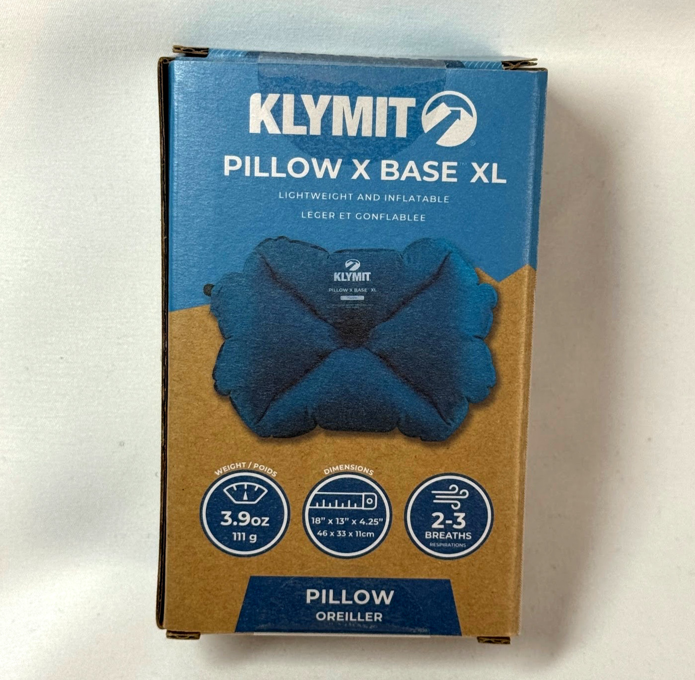 Klymit Pillow X Base XL- Blue *BRAND NEW* (MSRP $25)