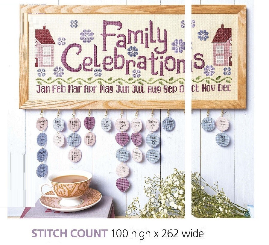 FAMILY CELEBRATIONS  CROSS STITCH  PATTERN ONLY    EQ - RAY