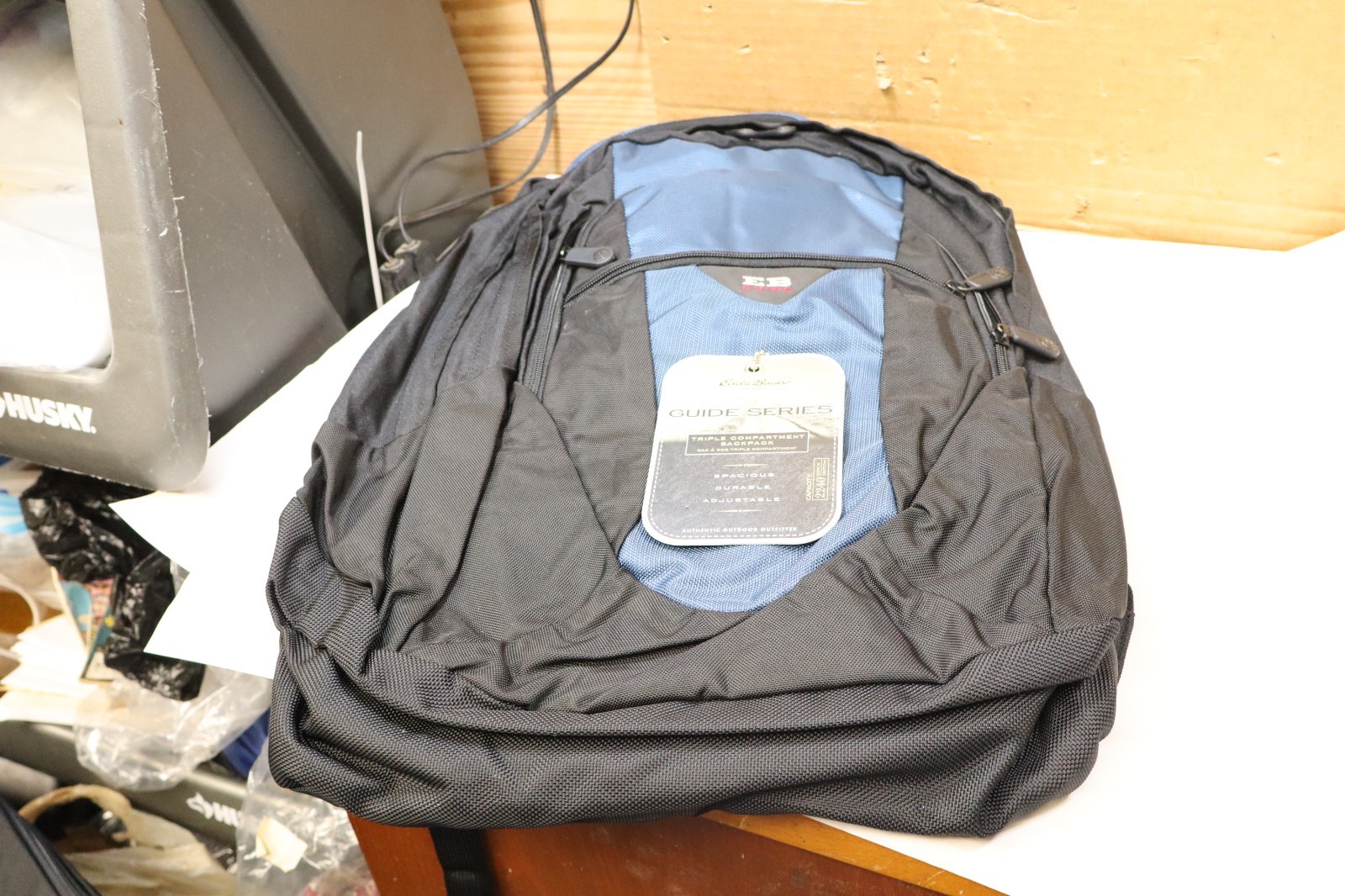eddie bauer guide backpack Triple compartment Blue Vintage